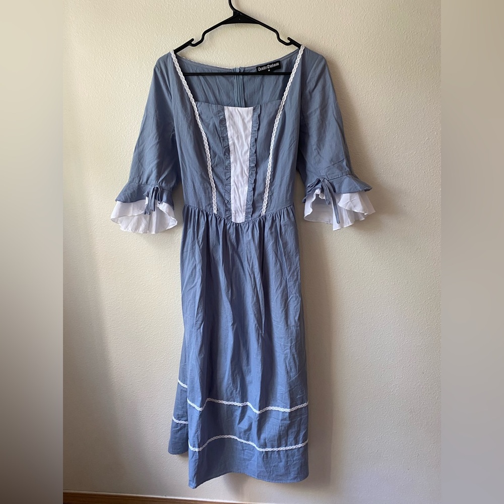 Scarlet Darkness blue colonial costume dress size medium